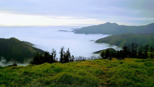 Foto stok gratis atardecer, clima frío, mirador