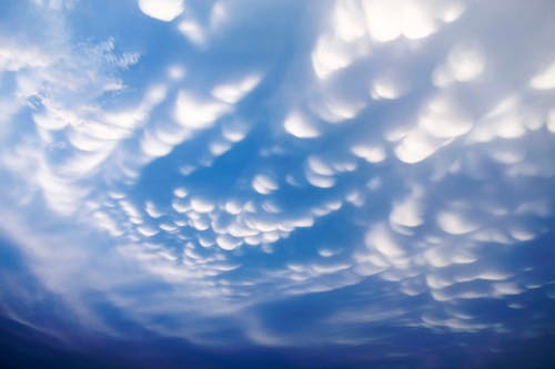 Beautiful Clouds in the Sky in Close-up Photography