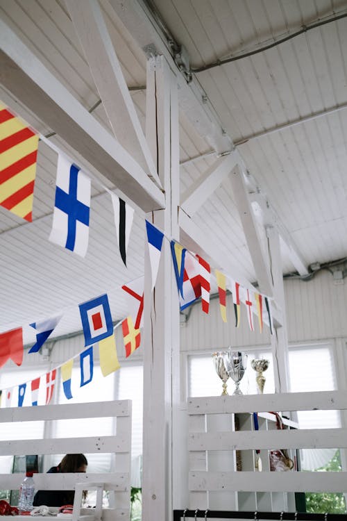 Vereinigte Königreich Flagge Auf Weißer Holzwand