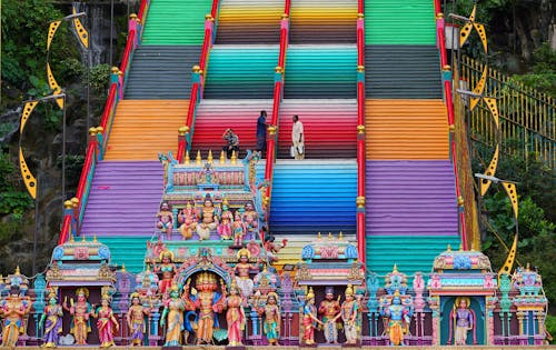Free stock photo of colorful steps Stock Photo