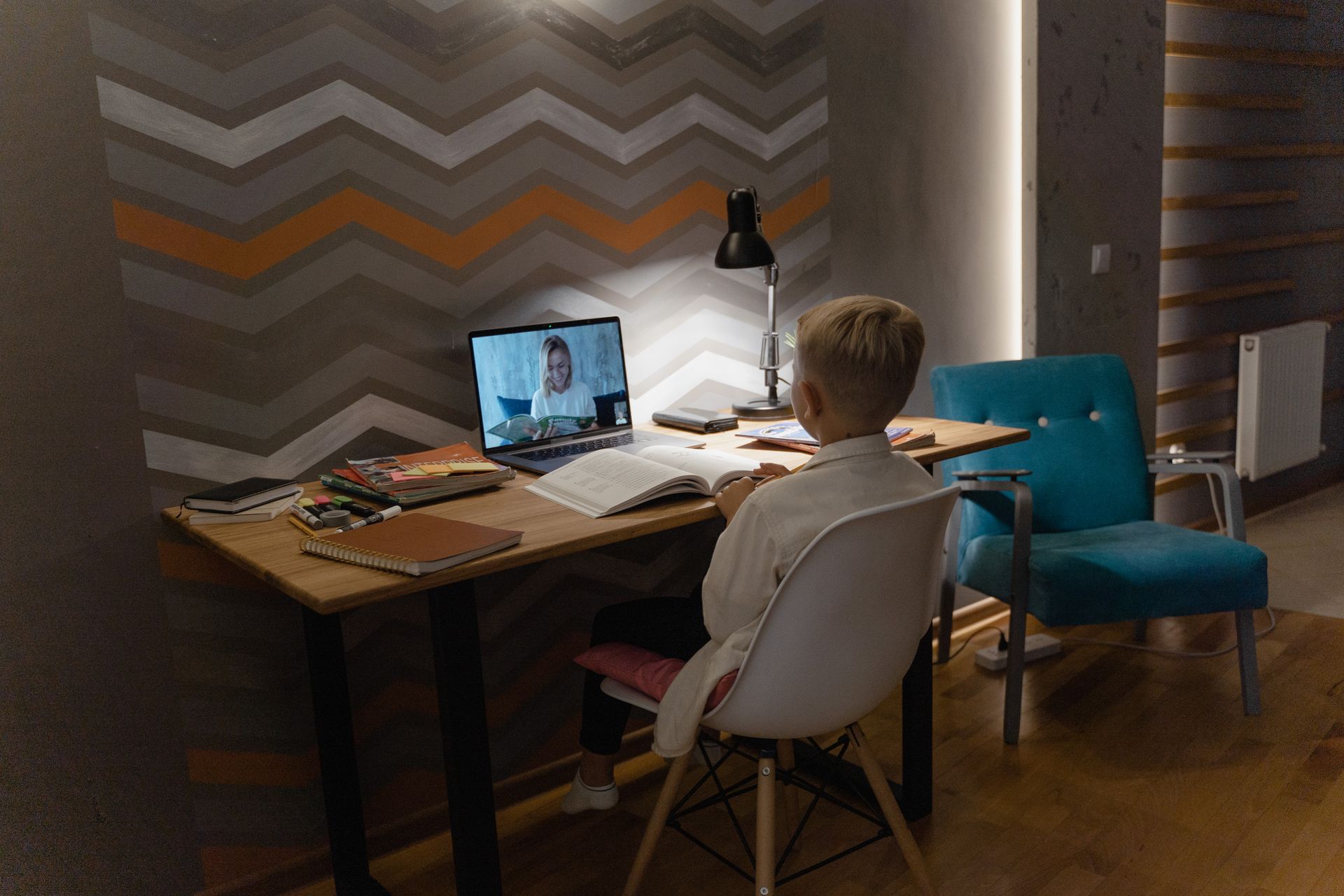 A Boy in an Online Class