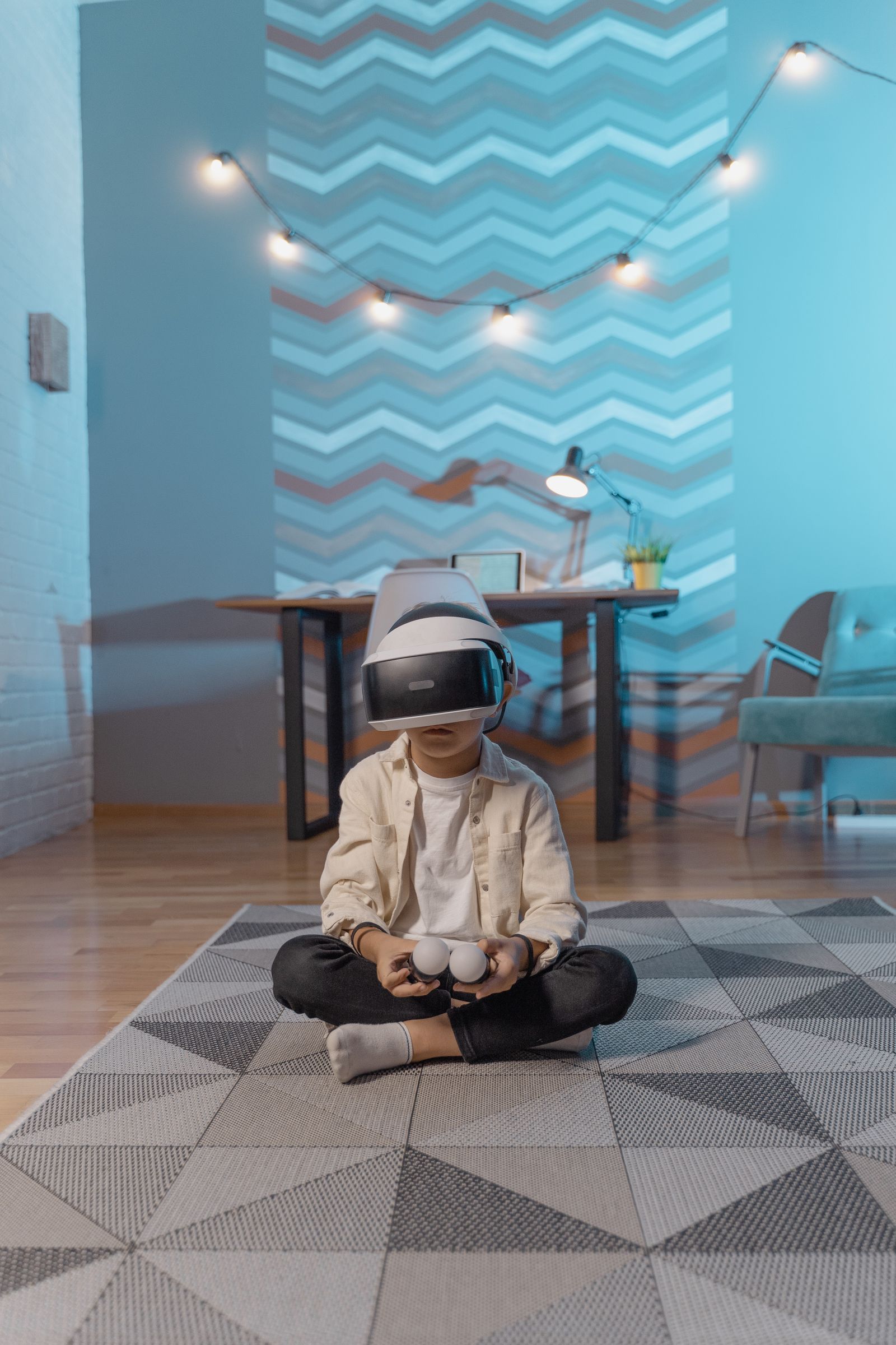 Criança em contexto de realidade virtual