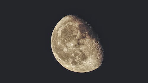 Moon in Black Background