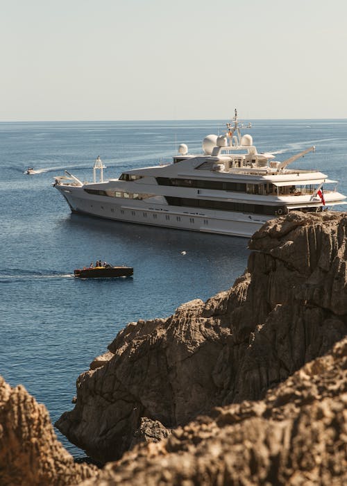 White Cruise Ship on Sea