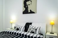 Simple Bedroom Design in Black and White Colors
