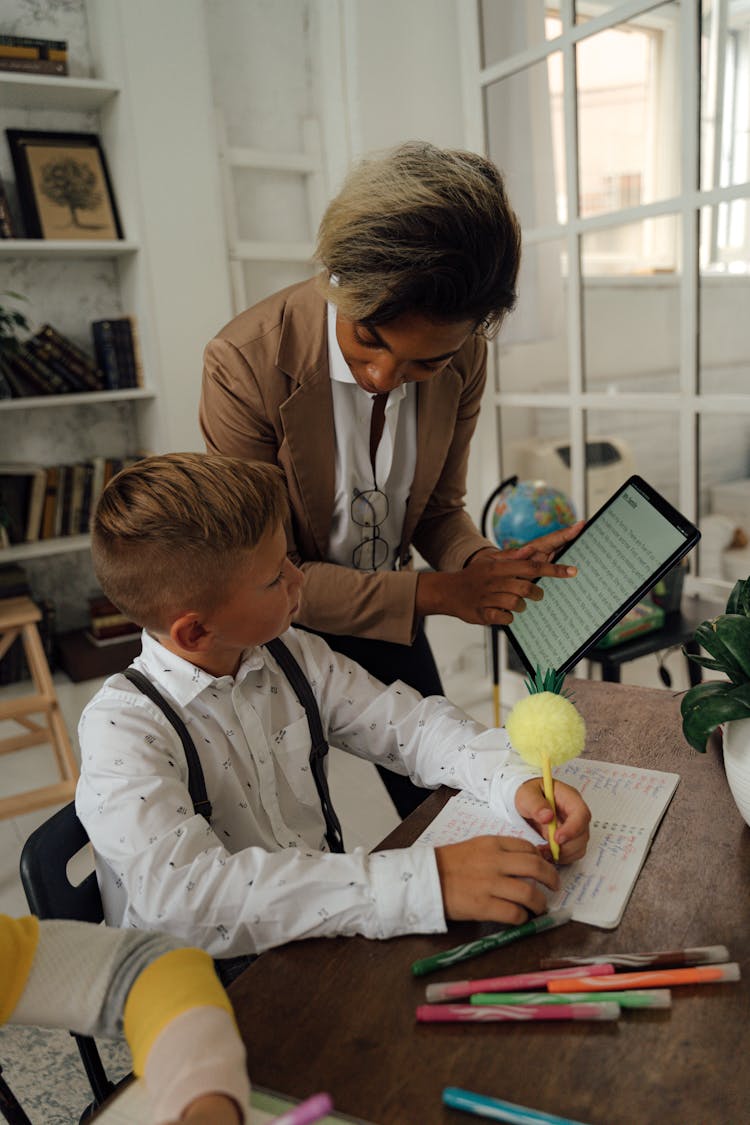 A Female Professor Teaching Her Student