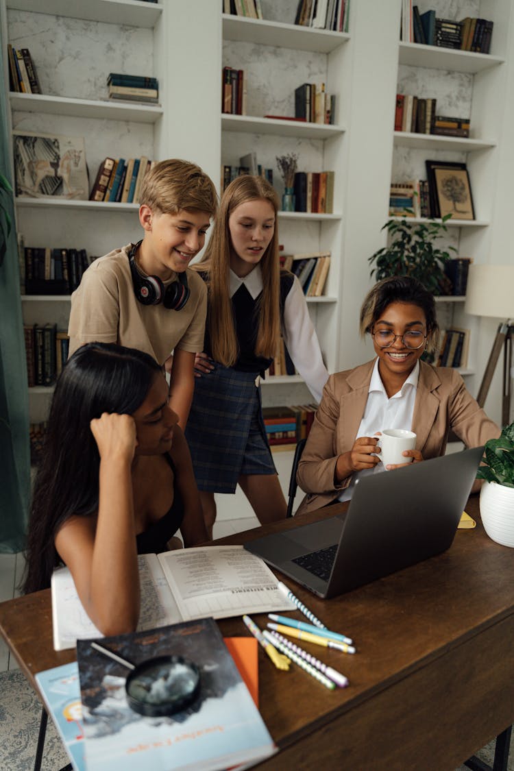 A Female Professor Teaching Her Students