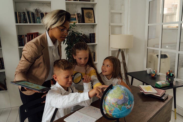 A Female Professor Teaching Her Students