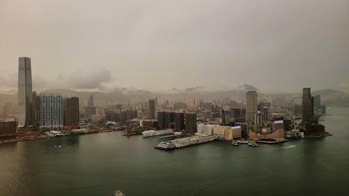 City Waterfront in Overcast