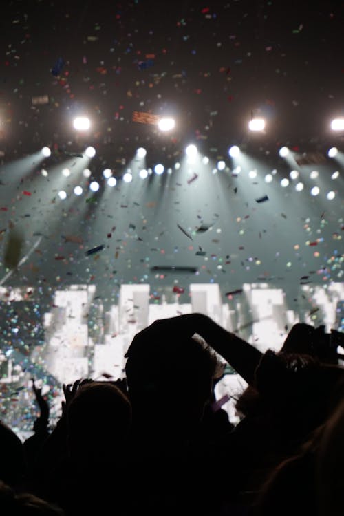 
Confetti in the Air during a Concert