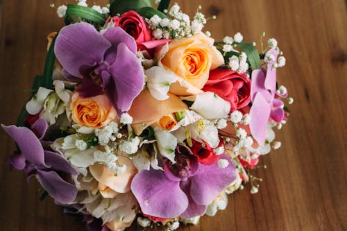 Free Assorted Flowers on a Bouquet Stock Photo