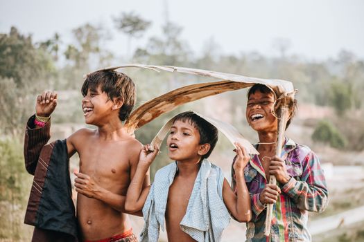 A Group of Young Boys Having Fun