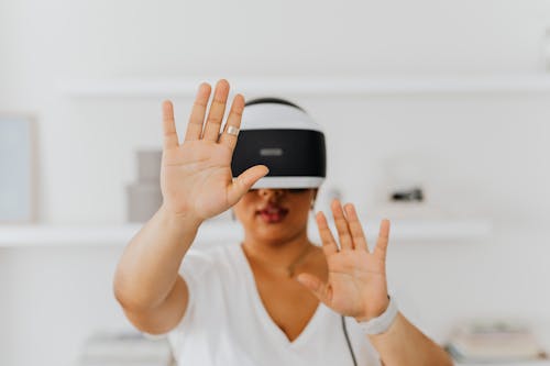 Free A Person Wearing a Vr Goggles Stock Photo