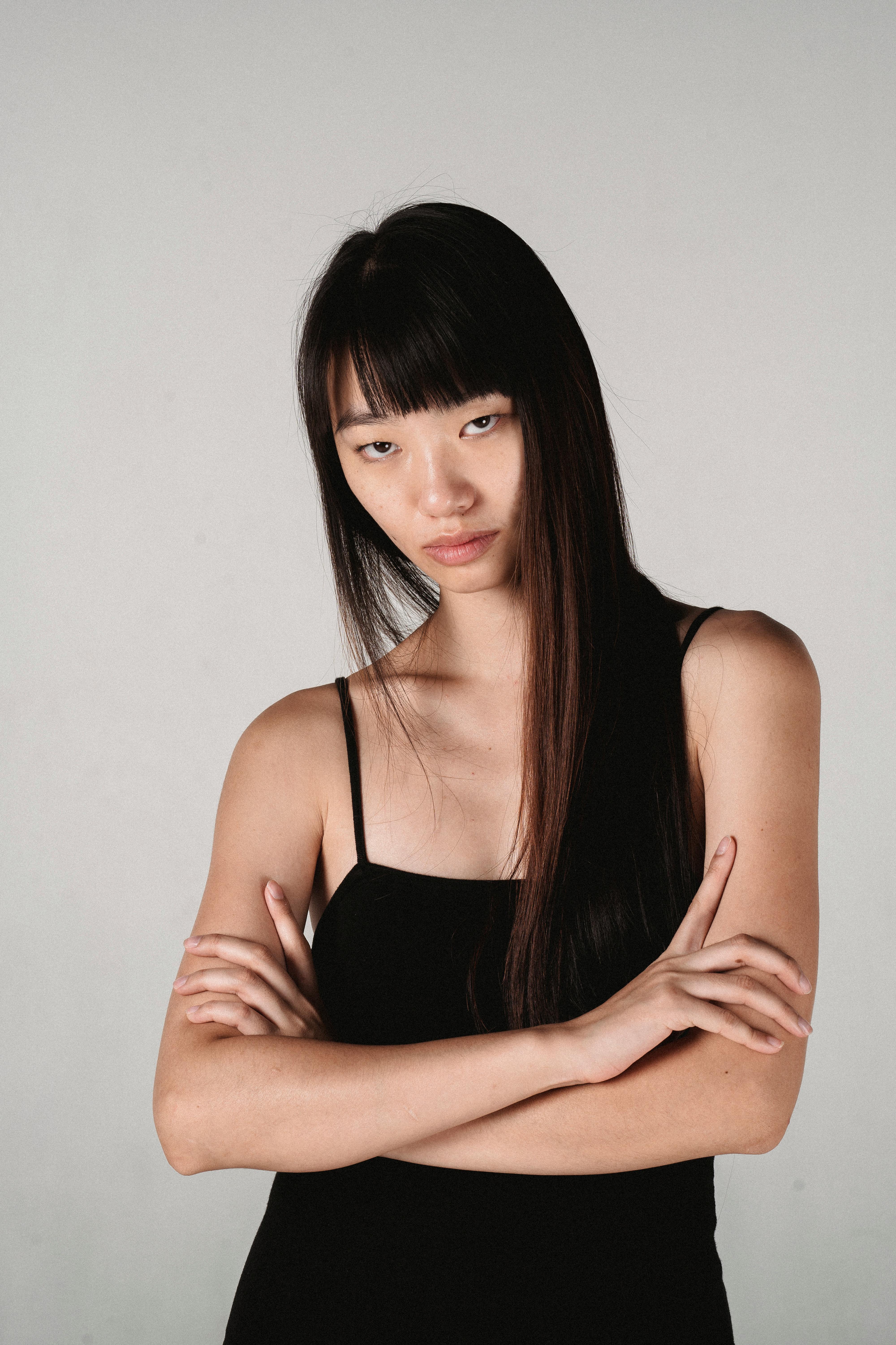 Beautiful Young Asian Woman Bodysuit Black Stock Photo 1022008762