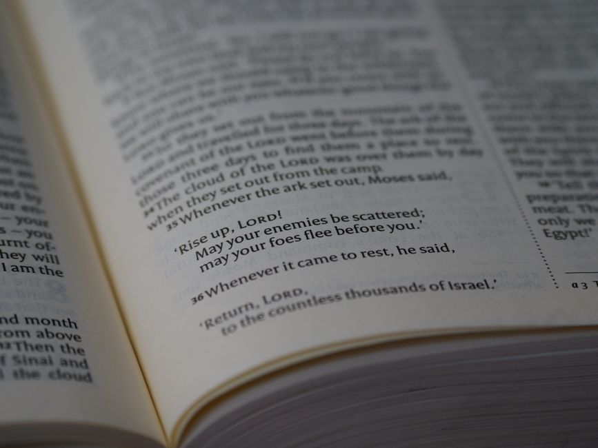 Open Bible with highlighted verses - Prayer for overcoming depression Open Bible with highlighted verses - Prayer for overcoming depression