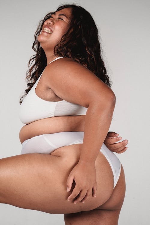Positive diverse overweight women in underwear · Free Stock Photo