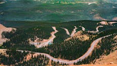 Aerial View of Green Trees and Mountains