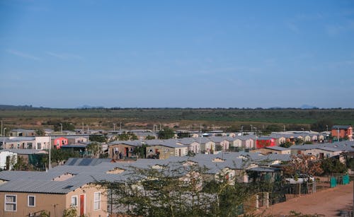 Aerial Photography of Concrete Houses in a Small town