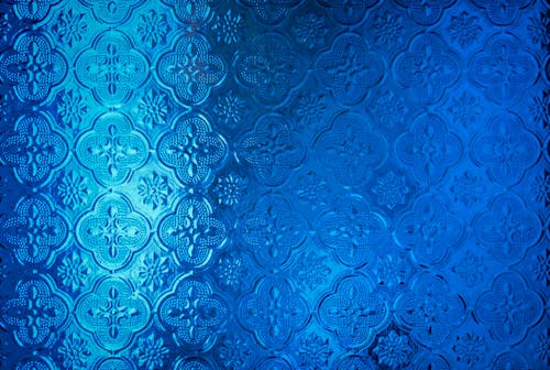 Free Blue Floral Pattern Stock Photo