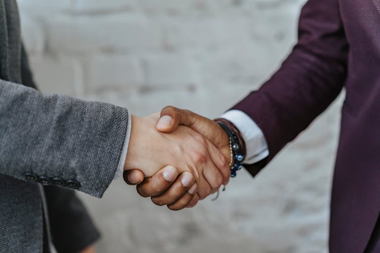 Close Up Shot Of A Handshake 