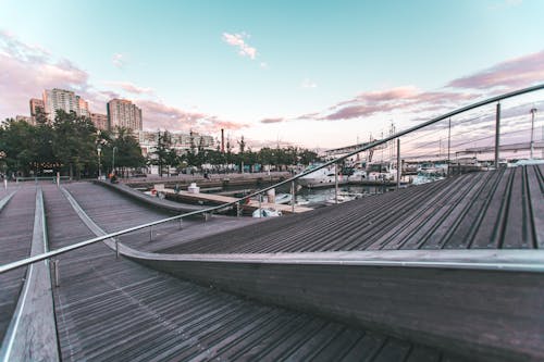 A Wooden Ramp Near a River 