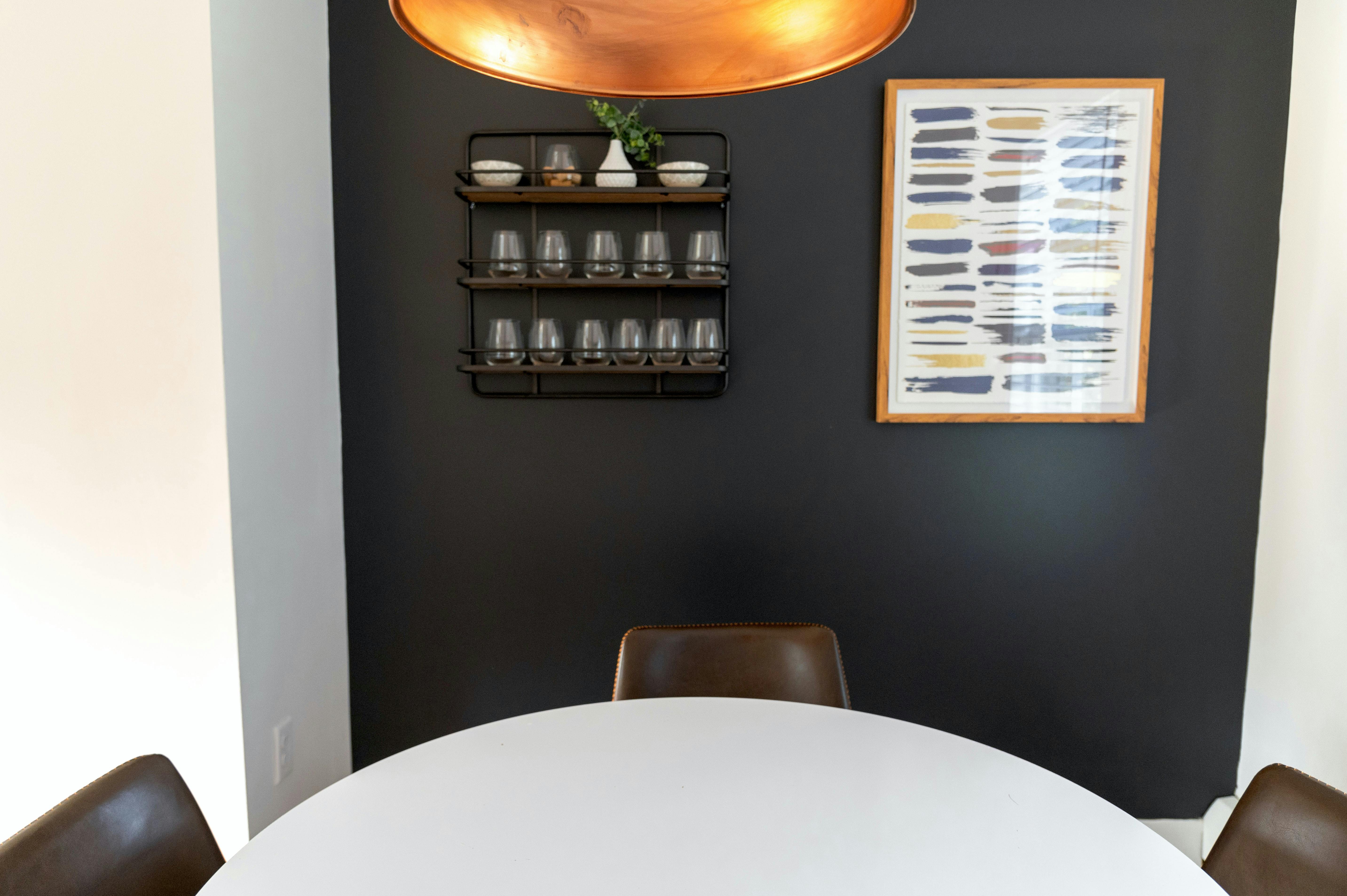 Creative design of modern office interior with decor on wall \u00b7 Free ...