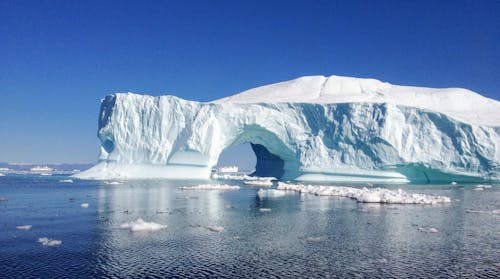 A Glacier with an Ice Arch
