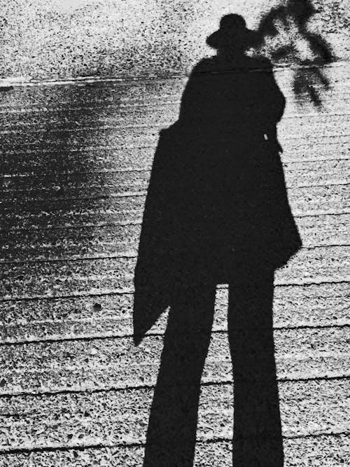 A Shadow of a Person with a Hat