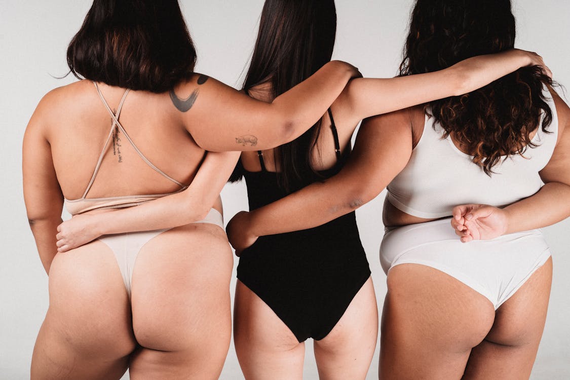 Free Three Women With Different Body Sizes Stock Photo