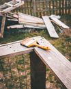 Brown and White Wooden Handle