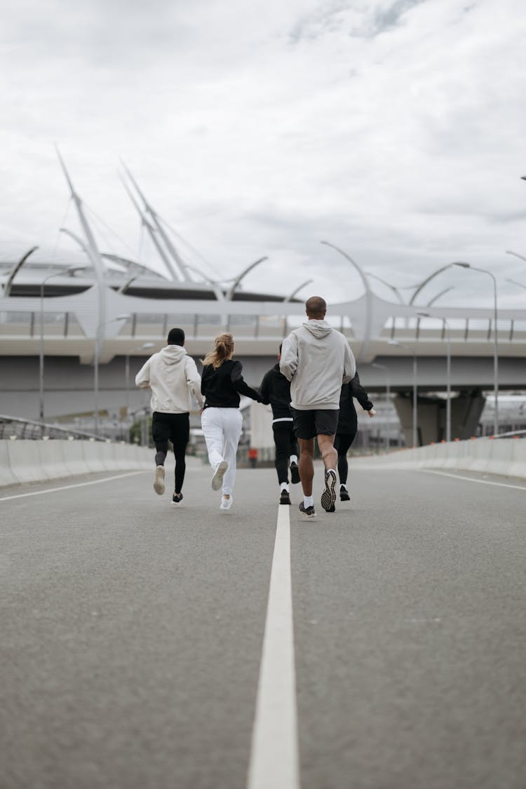 People Jogging Together