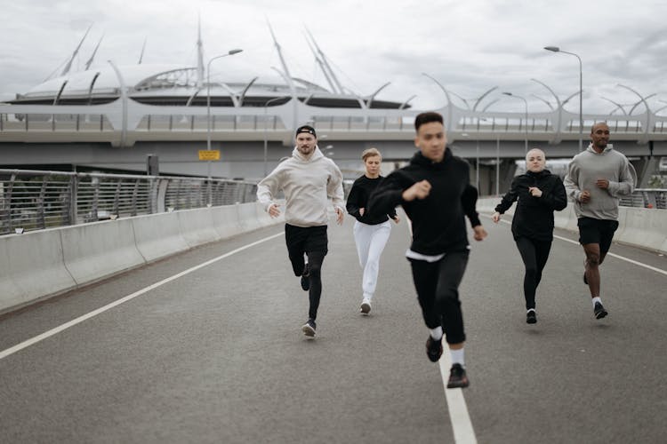 People Jogging Together