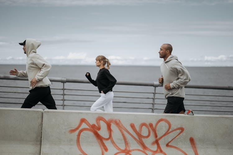 People Jogging Together