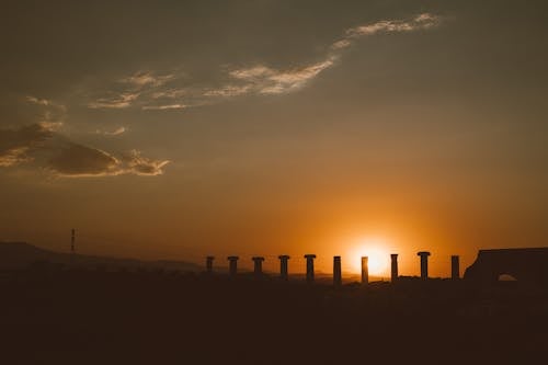 Бесплатное стоковое фото с восход, закат, колонны