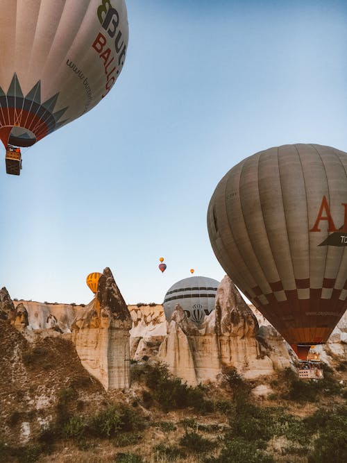 Foto profissional grátis de balões de ar quente, festa, formações rochosas