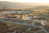 Aerial View of Brown and Gray Mountains
