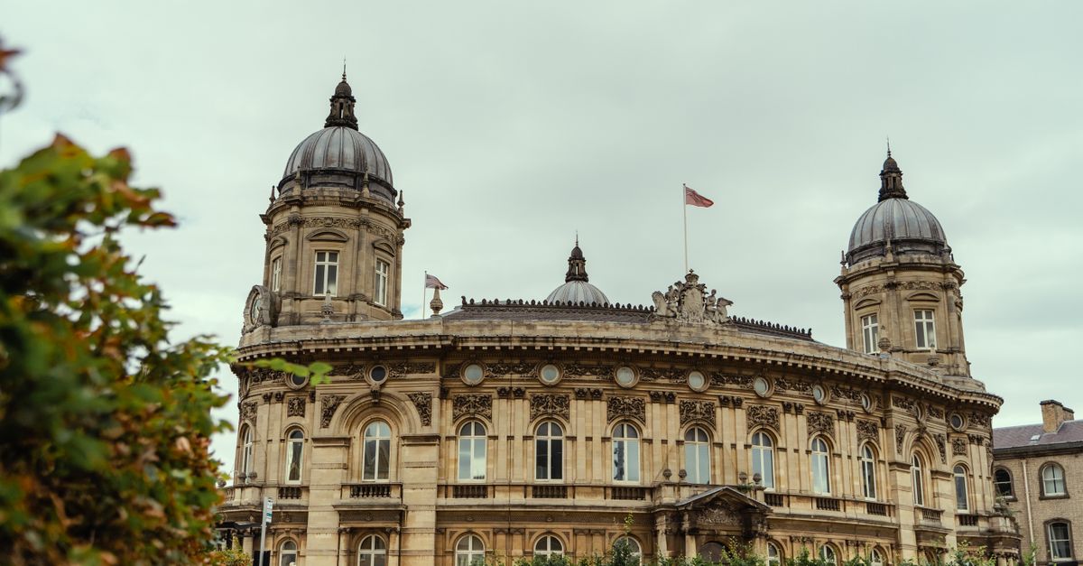 Classic architectural view of Hull Maritime Museum in Kingston upon Hull, UK.