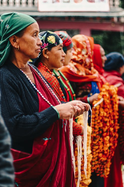 A Group of People Wearing Traditional Clothes