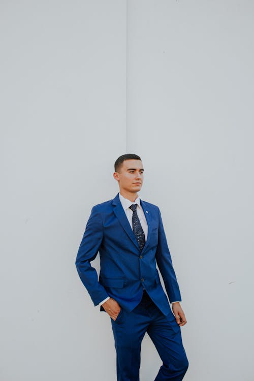 Free A Man in the Blue Suit Stock Photo