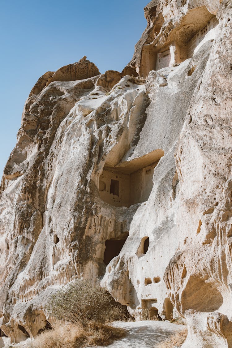 Remains Of Architecture Carved In A Rock Formation