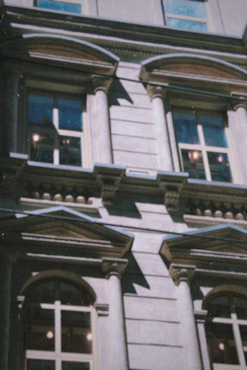 Gray Concrete Building with Windows