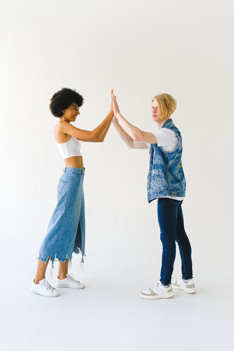 Happy Couple Giving High Five