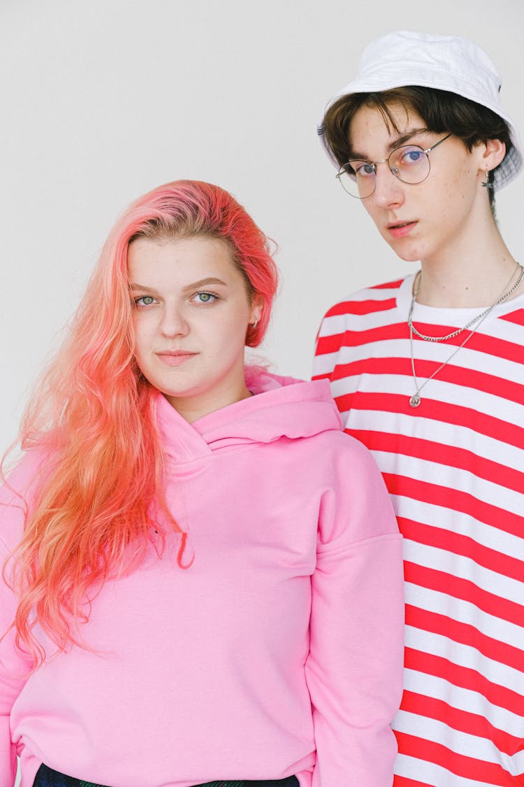 Teenager Couple Looking At Camera