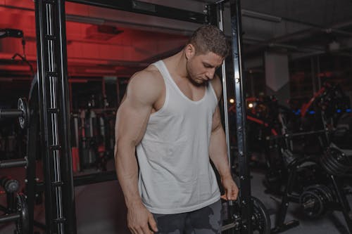 A Muscular Man at the Gym 