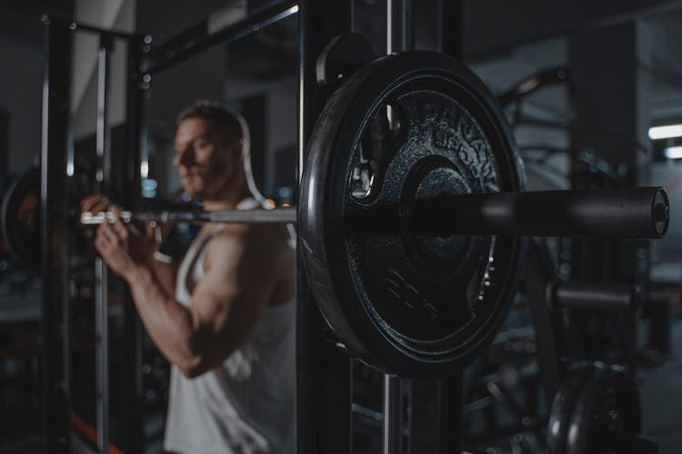 A Weight Plate On A Barbell