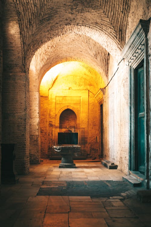 A Hallway with Arch Columns