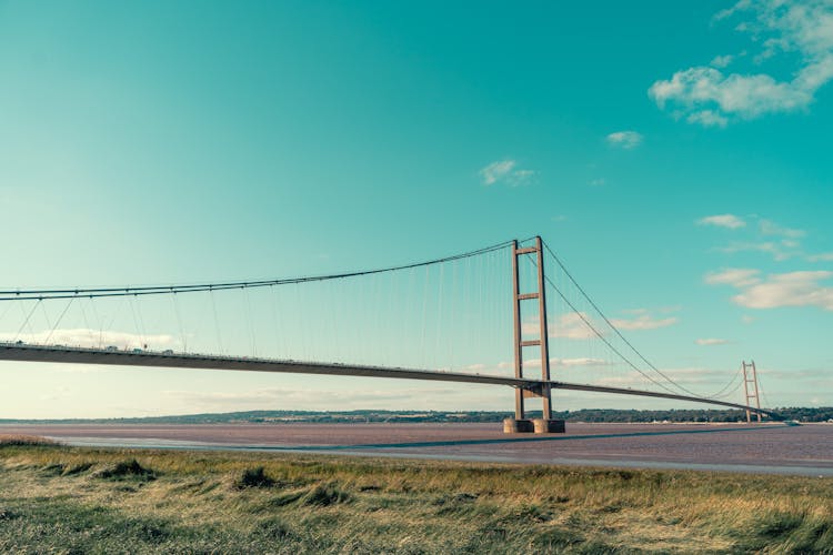 The Humber Bridge Over The Humber Estuary