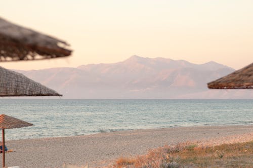 Mountain View from the Beach Shore