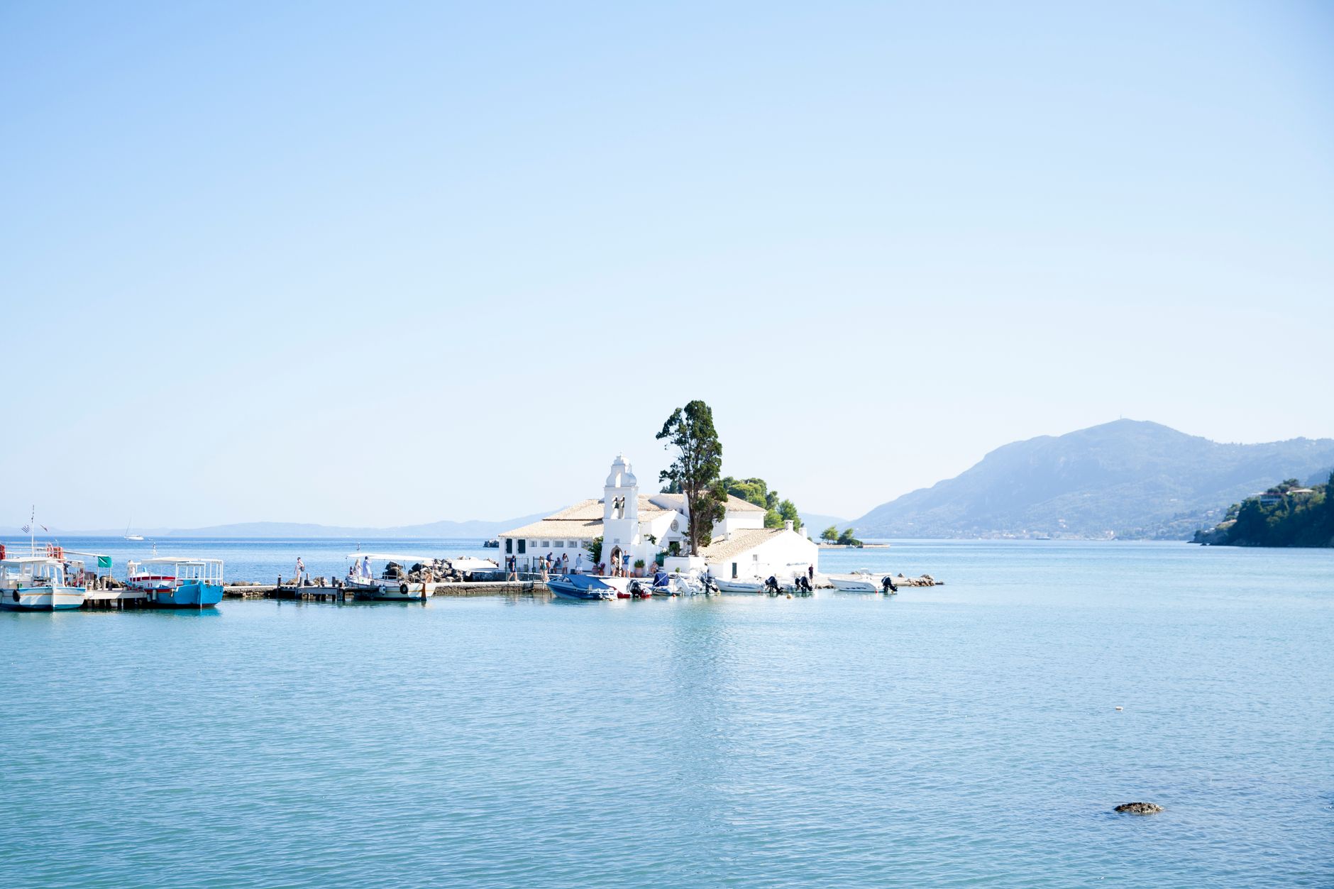 Pontikonisi (Mouse Island) and Vlacherna Monastery