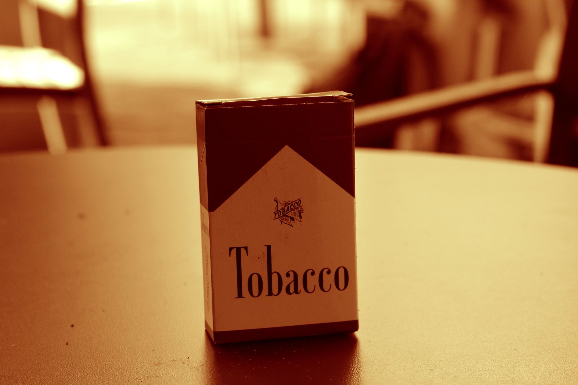 A Pack of Cigarette on the Table